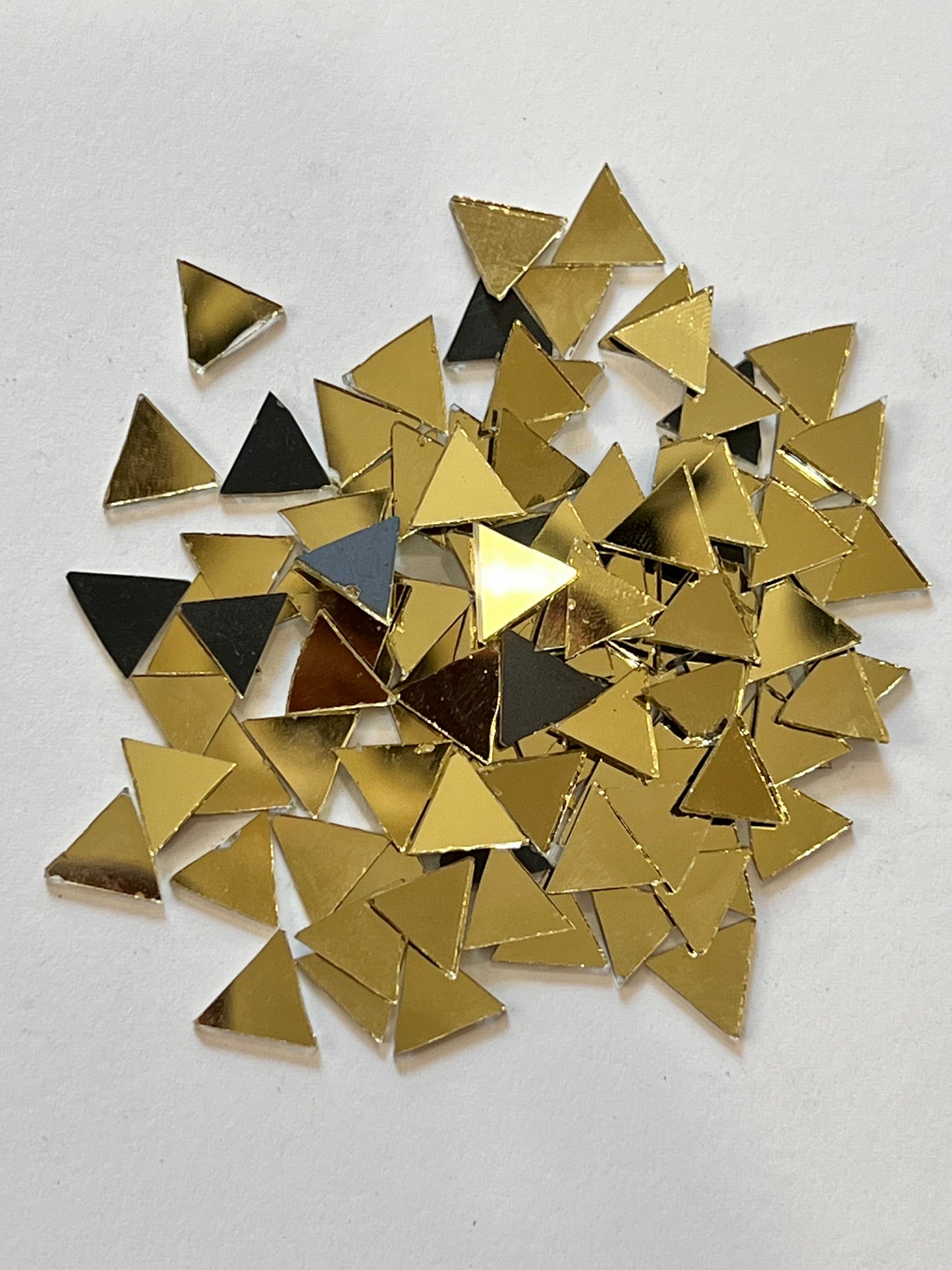 400 pieces Multi shape Gold craft glass mirrors