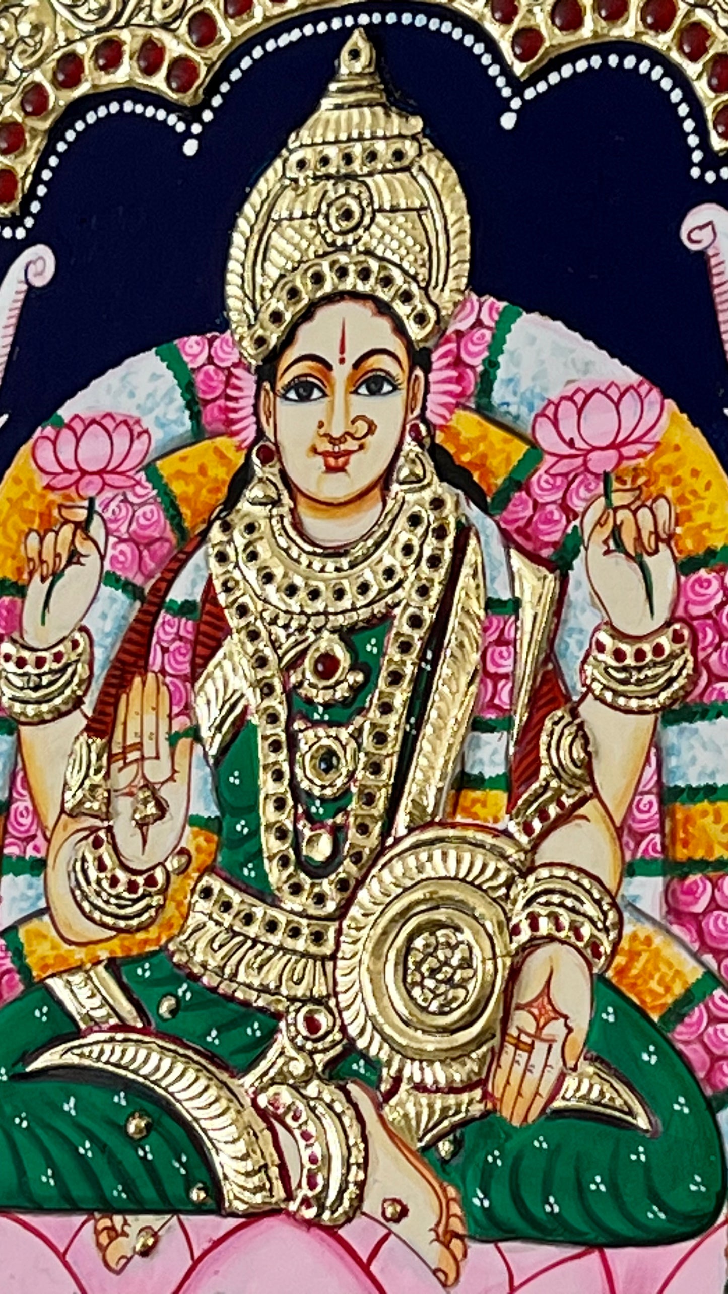 Dhanalakshmi Devi gift Tanjore painting