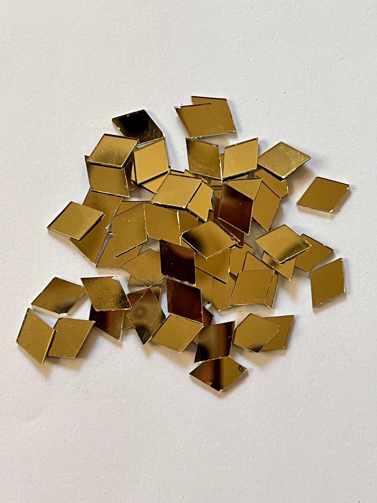 400 pieces Multi shape Gold craft glass mirrors