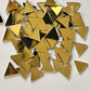 400 pieces Multi shape Gold craft glass mirrors