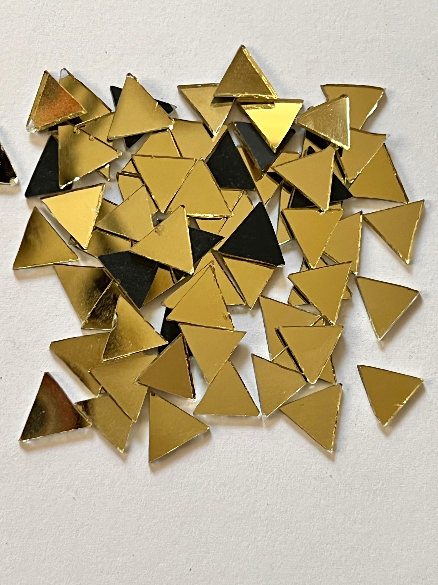 400 pieces Multi shape Gold craft glass mirrors