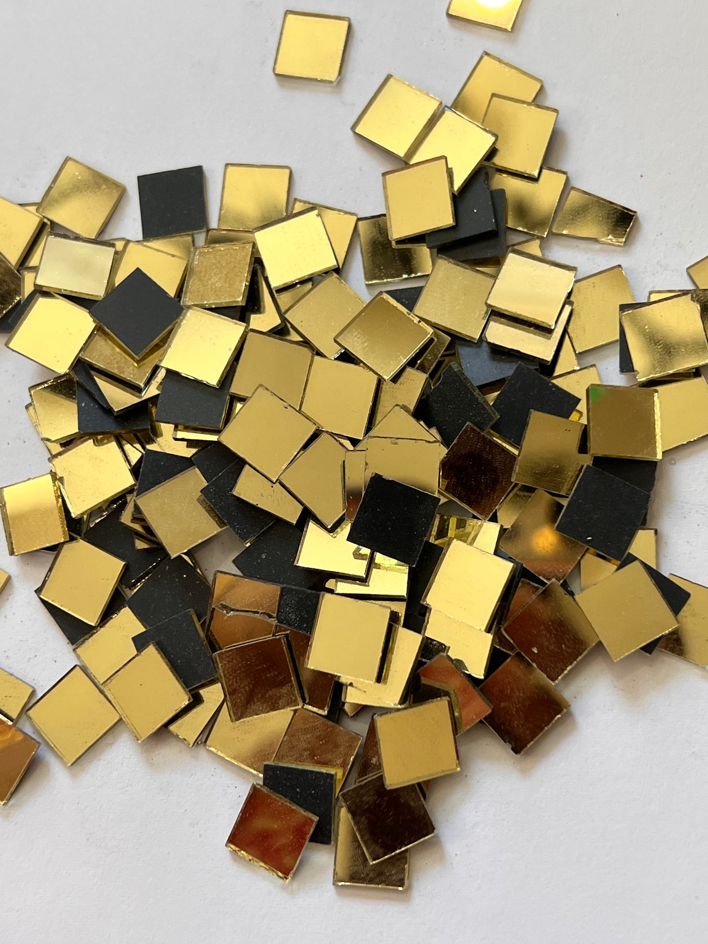 400 pieces Multi shape Gold craft glass mirrors