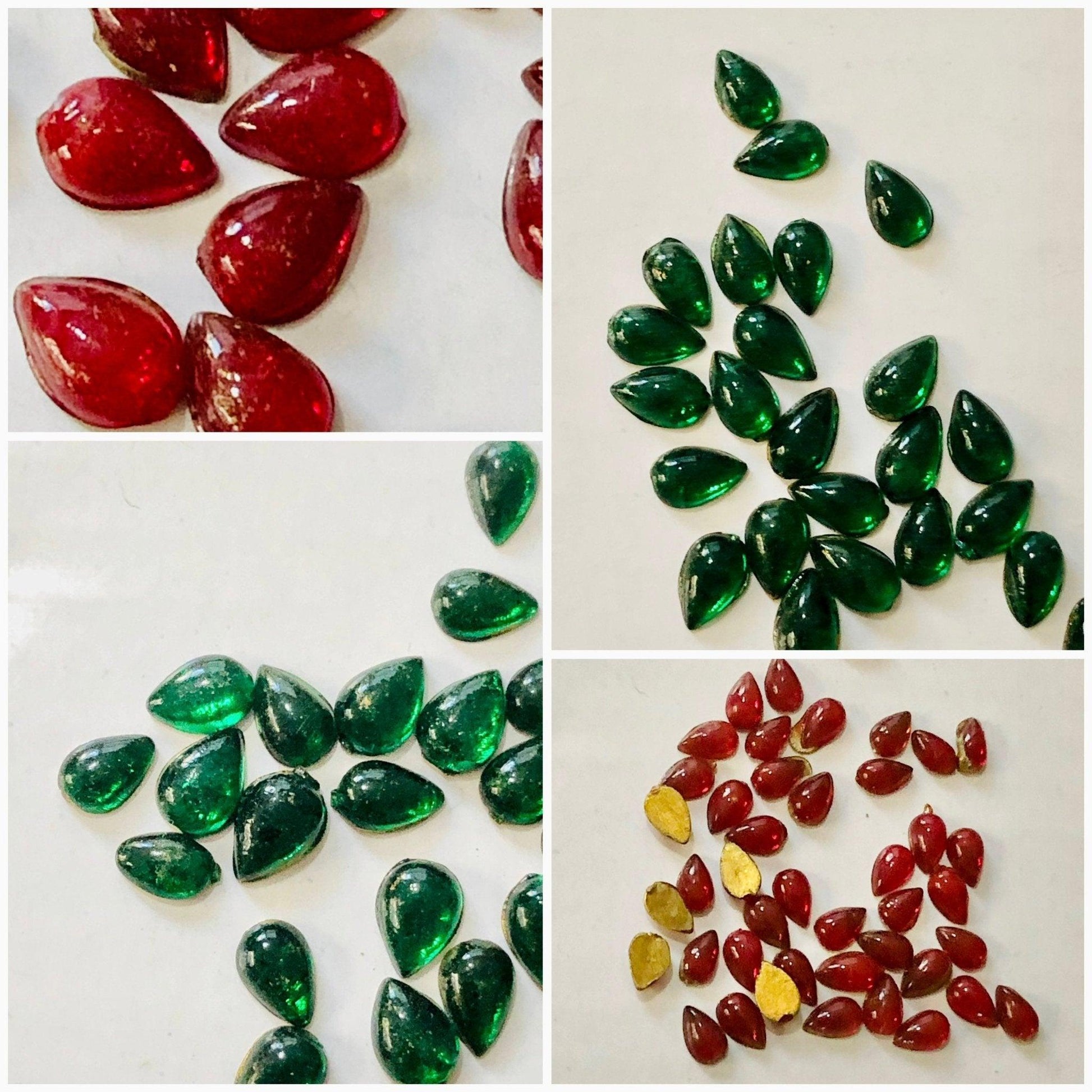 600 pcs Multiple size Tear drop Jaipur Stones - Shri Arts & Gifts