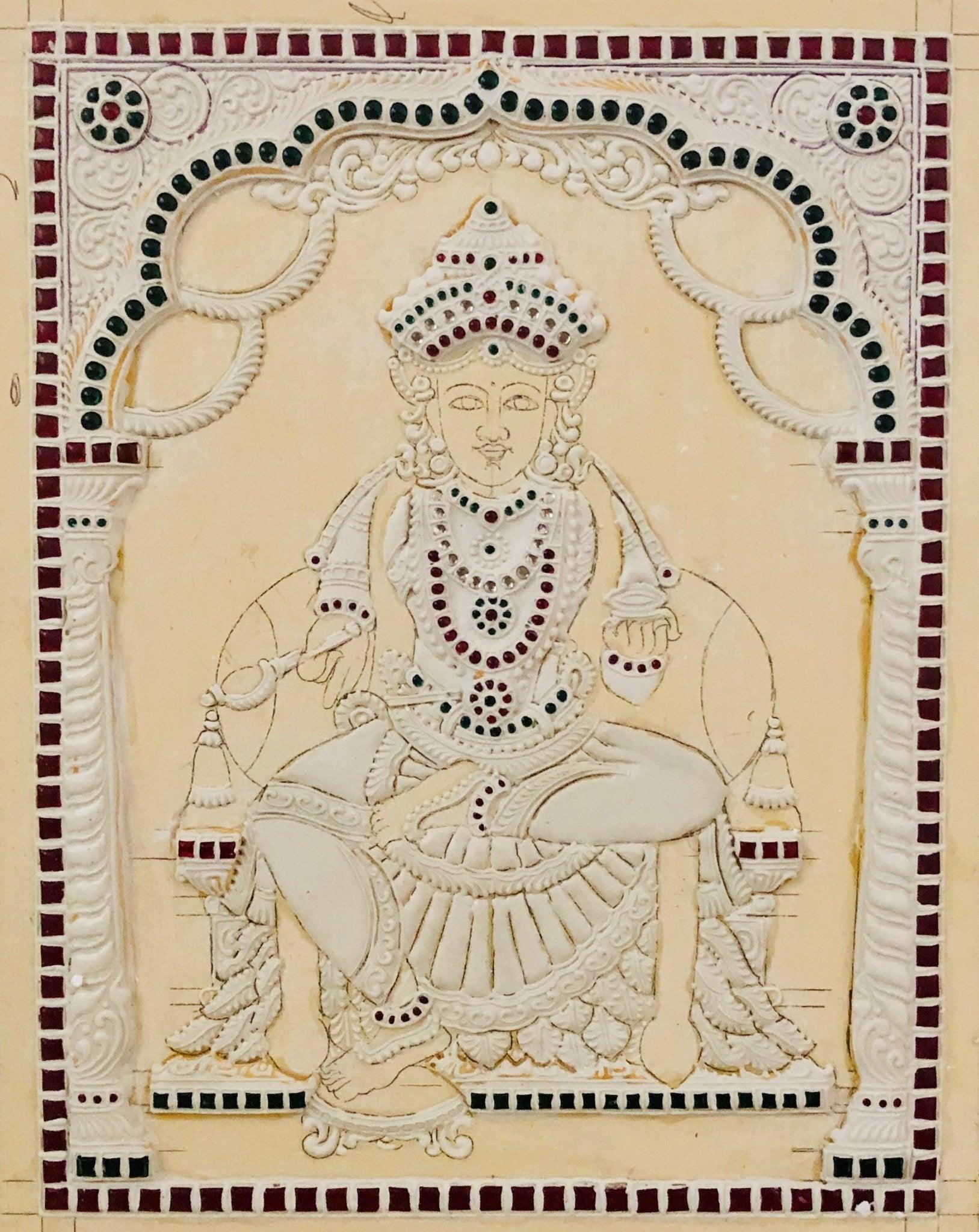 Annapoorani Devi Muck board 11x14” - Shri Arts & Gifts