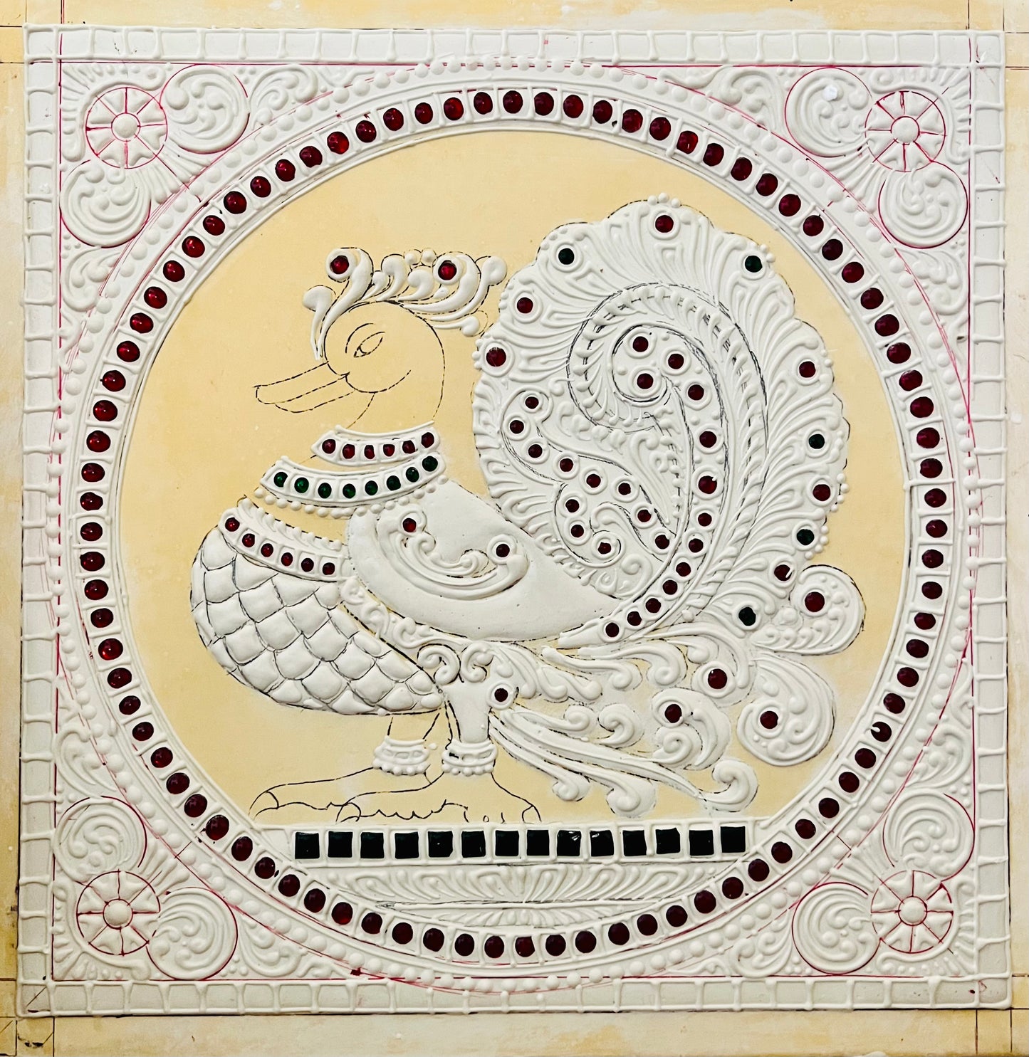 Two Annam birds Muck board 10x10”