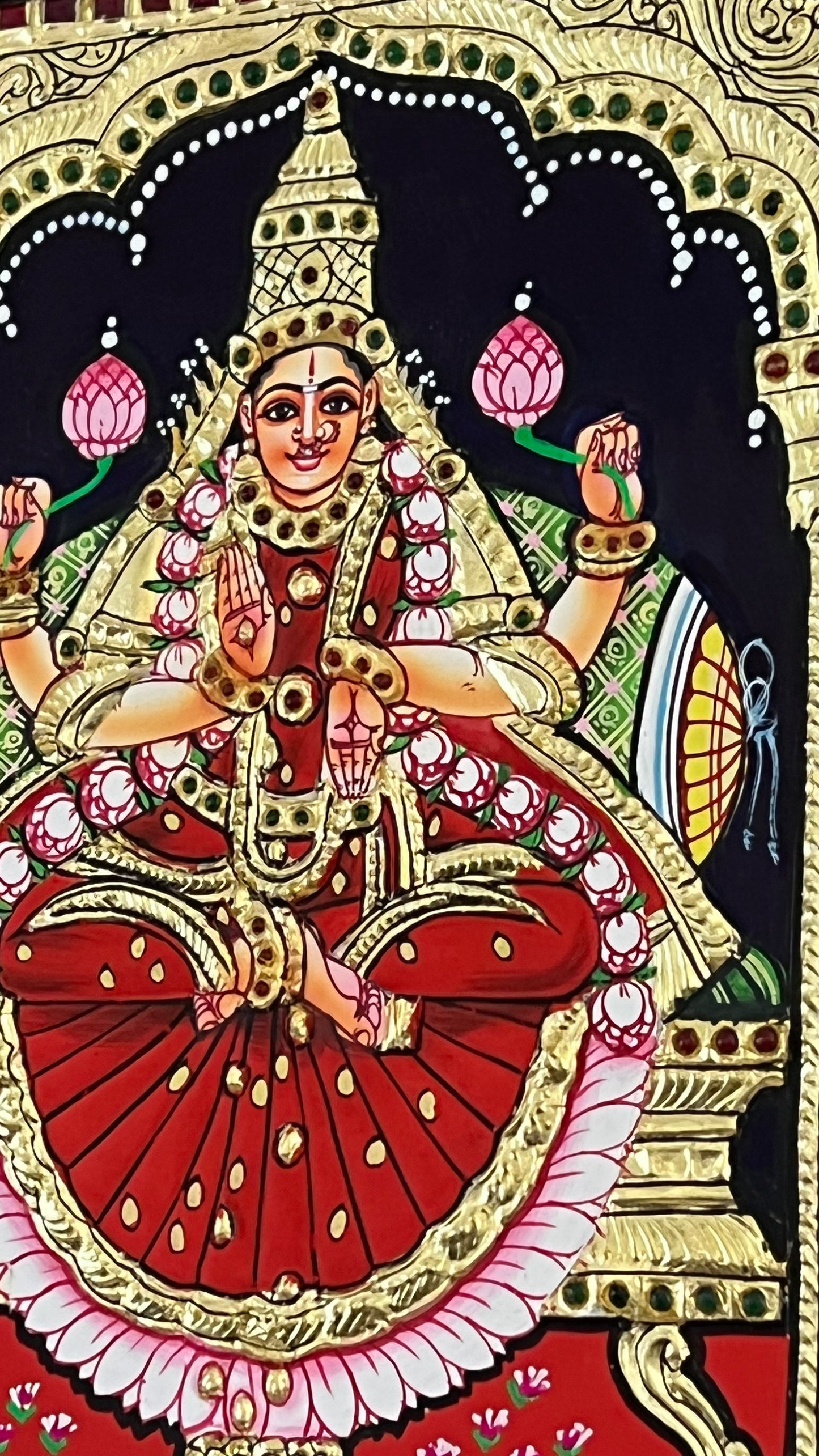 Dhanalakshmi Devi gift Tanjore painting